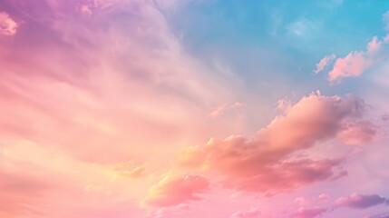 Obraz premium Colorful cloudy sky at sunset Gradient color Sky texture abstract nature background : Generative AI