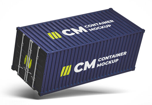 Floating Shipping Container Mockup