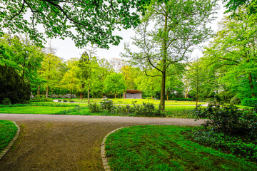 Green park in the city of Kleve.
