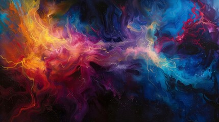 Fototapeta premium Diwali-inspired blend of warm and cool tones with ethereal light wisps backdrop