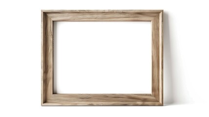 Fototapeta premium Wood frame or photo frame isolated on the white background Object with clipping path : Generative AI