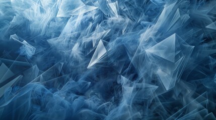 Obraz premium Indigo and silver forms reflecting Black Friday surrealism