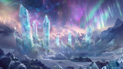 Crystalline and aurora fusion bathed in Christmas starlight delighting viewers