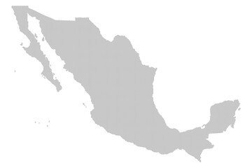 Mexico map with a dotted pattern vector illustration