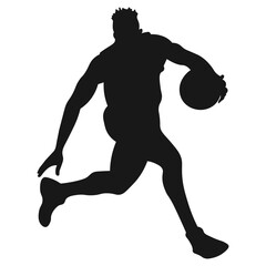 Basketball Player Silhouettes. basketball players isolated vector illustration. slamdunk style basketball player silhouette vector illustration. Good for sport