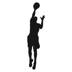 Basketball Player Silhouettes. basketball players isolated vector illustration. slamdunk style basketball player silhouette vector illustration. Good for sport