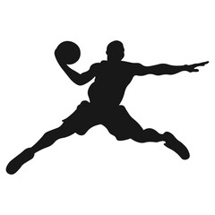 Basketball Player Silhouettes. basketball players isolated vector illustration. slamdunk style basketball player silhouette vector illustration. Good for sport