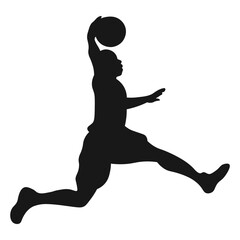 Basketball Player Silhouettes. basketball players isolated vector illustration. slamdunk style basketball player silhouette vector illustration. Good for sport
