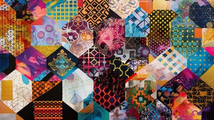 Fototapeta premium Blend of shapes and patterns allure of wealth and abundance