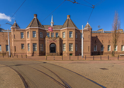 Sparta Stadium "Het Kasteel" in the Spangen district on a sunny day with a clear blue sky
