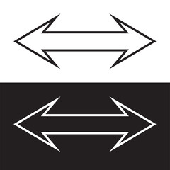 Left right or back next icon button vector.   Isolated on a white background. EPS 10/AI