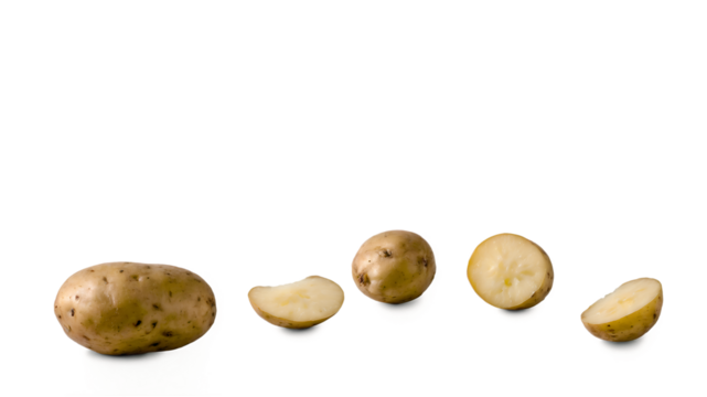 Potatoes on transparent background, PNG, Vector