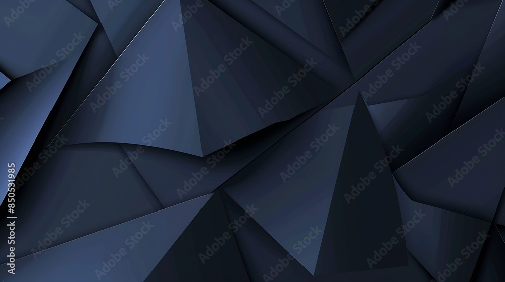 Leinwandbilder modern black blue abstract background minimal color gradient dark web banner geometric shape 3d effe