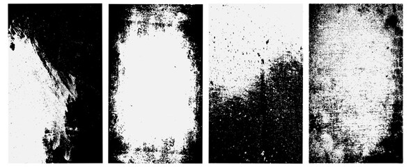 Set of grunge textures. vector