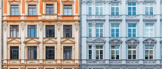 A charming European building facade featuring ornate windows and a balcony, blending traditional design with the allure of an old-world city atmosphere