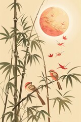 Bamboo with birds