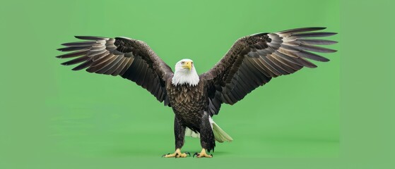 Obraz premium Eagles, with their sharp eyes and impressive feathers, represent prowess and adaptability in the wild