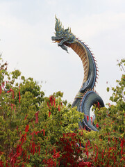 Statue of Naka Buddha statue at Mukdahan Province,Big Buddha Wat Phu Manorom Mukdahan Thailand.