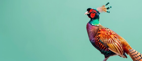 The pheasant, a majestic wild bird with distinctive plumage and agile movements, epitomizes the beauty and grace of nature's diverse avian species