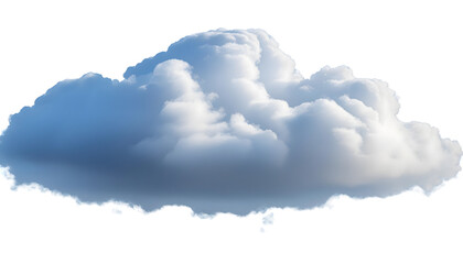 Cloud shape design element, 3D illustration of clouds isolated on transparent background