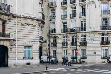 Paris, France - 26 May 2024: Beautiful and bourgeois 16th district of Paris