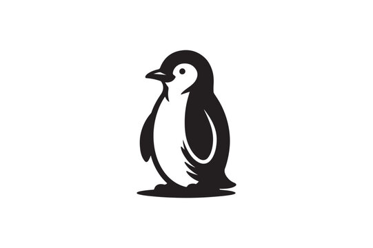 A Silhouette  Vector illustration of a Penguin