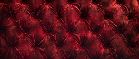 Fototapeta premium A backdrop of plush red velvet, creating a sumptuous and sophisticated setting ideal for holiday gatherings or formal events