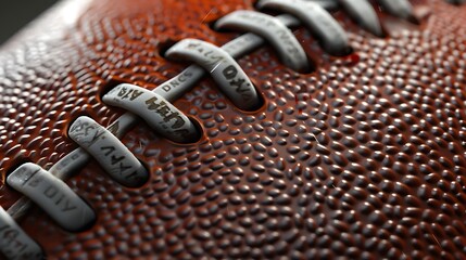 A sport football close up very detailed and realistic shape