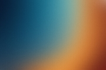 Abstract Grainy Gradient Background Texture Banner Poster in Blue, Dark Blue, Orange