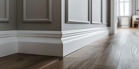 House D has skirting boards adding a finishing touch to the interior. Concept Home Decor, Skirting Boards, Interior Design, Finishing Touch