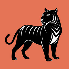 tiger silhouette vector illustration