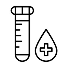 Blood Test line icon