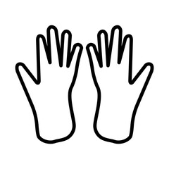 Obraz premium Surgical Gloves line icon