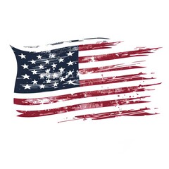 iconic American flag illustration with stars and stripes, symbolizing the United States' national pride and unity in red, white, and blue