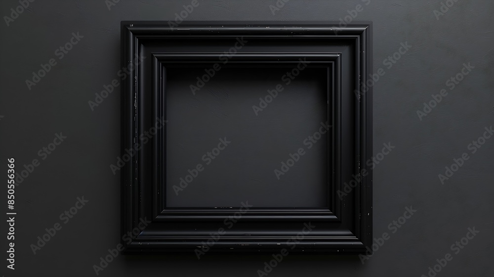 Poster isolated black picture frame : generative ai