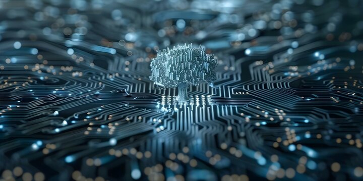 Machine learning innovation uses binary coding inspired by natural tree structures. Concept Machine Learning, Binary Coding, Natural Tree Structures, Innovation, Technology