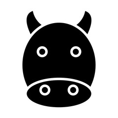 Cow glyph icon