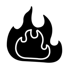 Bonfire glyph icon