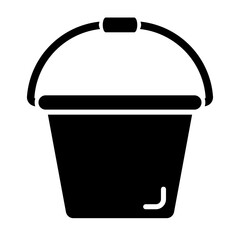 Bucket glyph icon