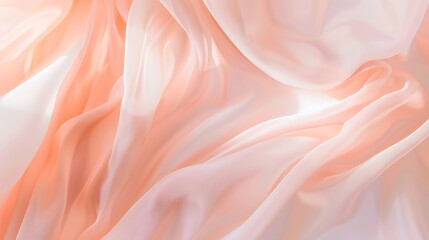 Fototapeta premium Light pale coral abstract elegant luxury background Peach pink shade Color gradient Blurred lines stripes Drapery Template Empty Mothers day Baby child Birthday Valentine Vintage : Generative AI