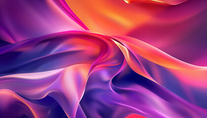 Fototapeta premium Luxury elegant background abstraction fabric. Abstract Background with Waves of Fairy ColorsAbstract elegant modern futuristic background blue purple gradient texture , reflecting shiny 