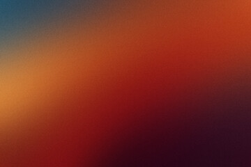 Abstract Grainy Gradient Background Texture Banner Poster in Orange, Red, Blue