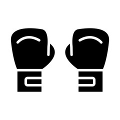 Boxing glove glyph icon