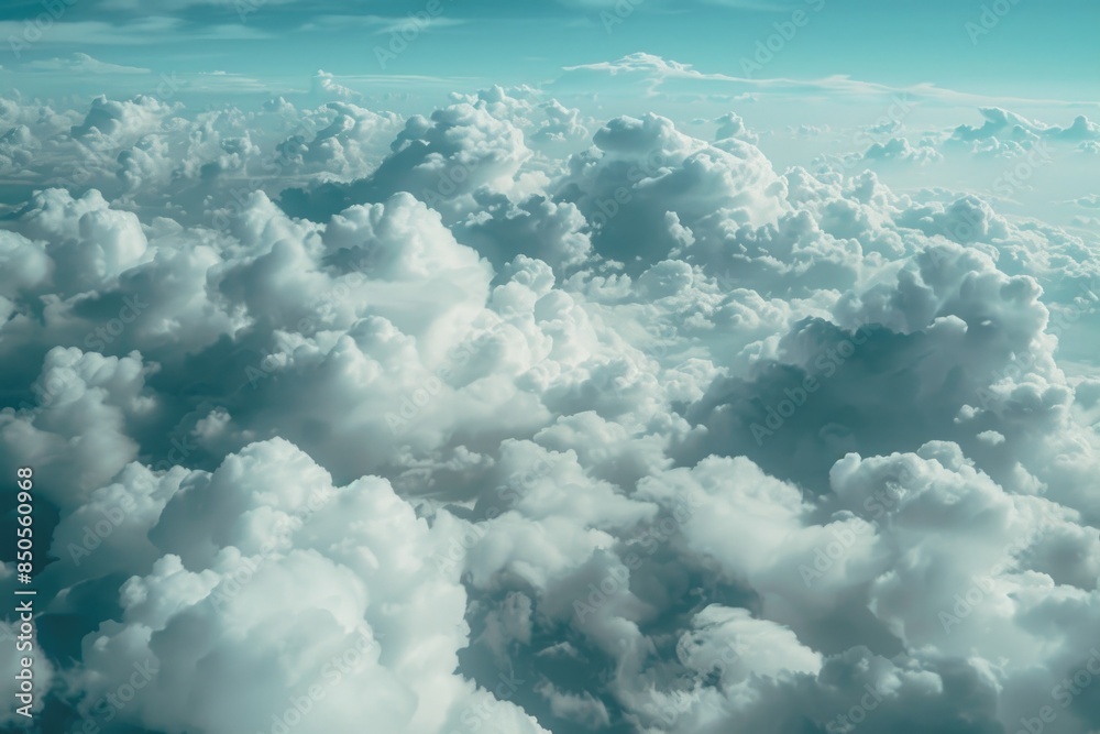 Aufkleber aerial view of clouds from airplane window