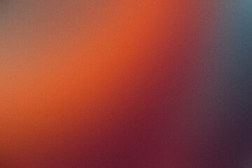 Abstract Grainy Gradient Background Texture Banner Poster in Orange, Red, Blue