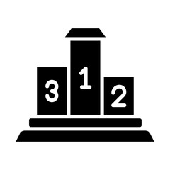 Podium glyph icon