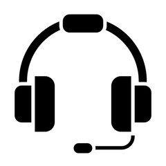 Headphone glyph icon