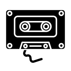 Cassette glyph icon
