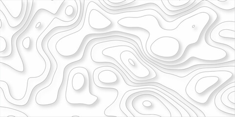 Abstract design with black and white abstract papercut and multi-layer cutout geometric pattern on vector Topographic canyon geometric map relief texture with curved layers beautiful design.