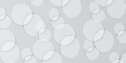 Abstract white geometric overlapping circle background with shadow. Vector circles template vector design. white background texture, Xmas, backdrop, lights, wallpaper design.